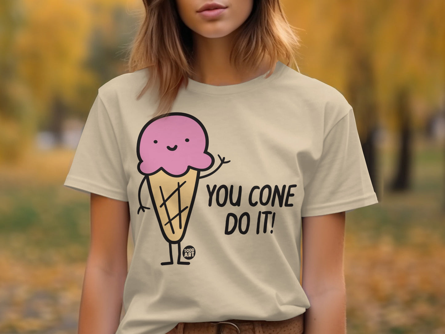 You Cone Do It Ice Cream Graphic T-shirt