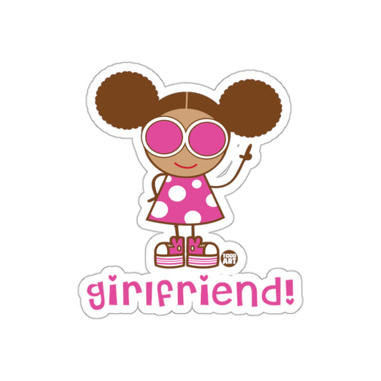 Cute Cartoon Girlfriend Design Perfect Gift Sticker