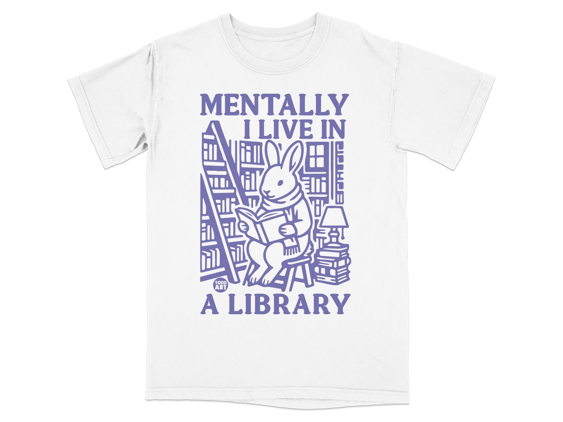 Mentally I Live In A Library Funny Book Lover T-Shirt