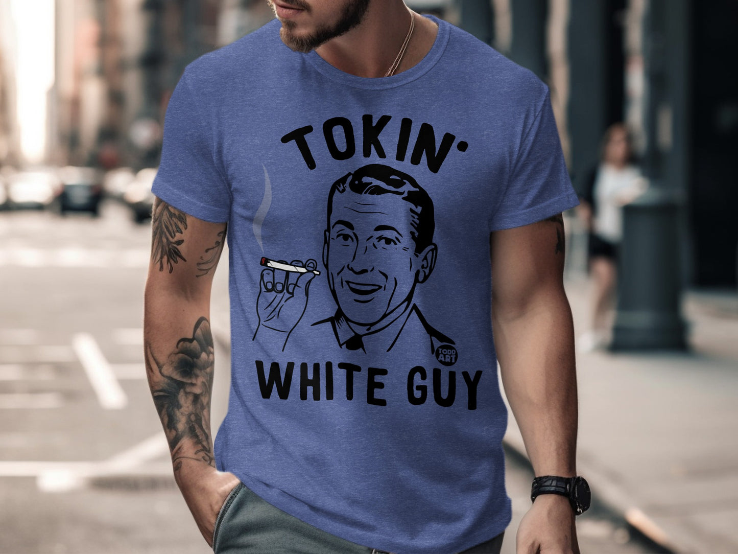 Tokin' White Guy Graphic Tee for Casual Wear