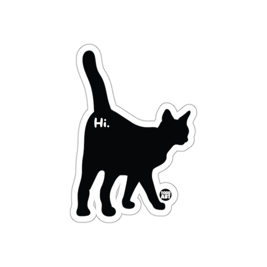 Black Cat With Hi Todd Art Design Decorative Stickers