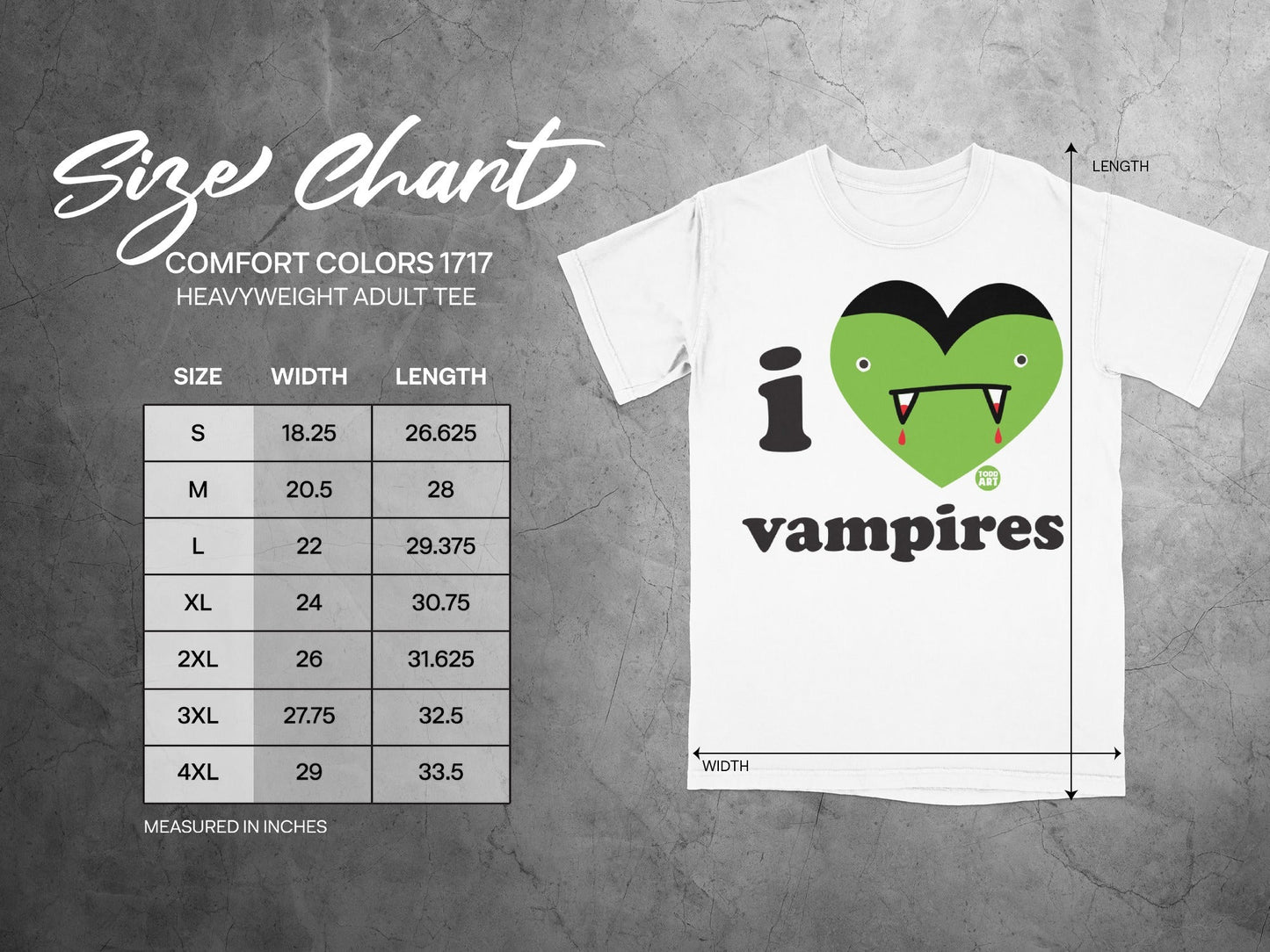I Heart Vampires Graphic Tee Shirt