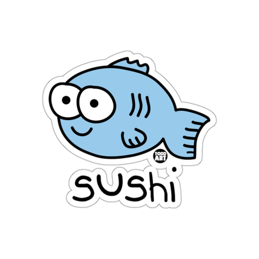 Sushi Cartoon Fish Sticker Todd Art Illustration