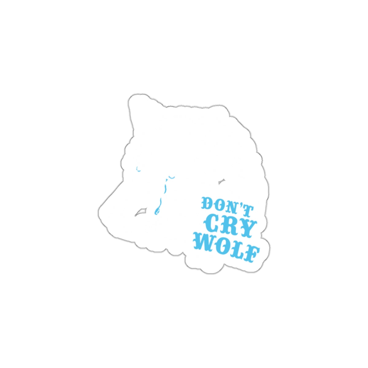 Don't Cry Wolf Shaped Sticker Bear Shape Sticker