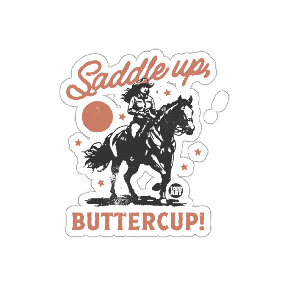 Saddle Up Buttercup Horse Riding Sticker