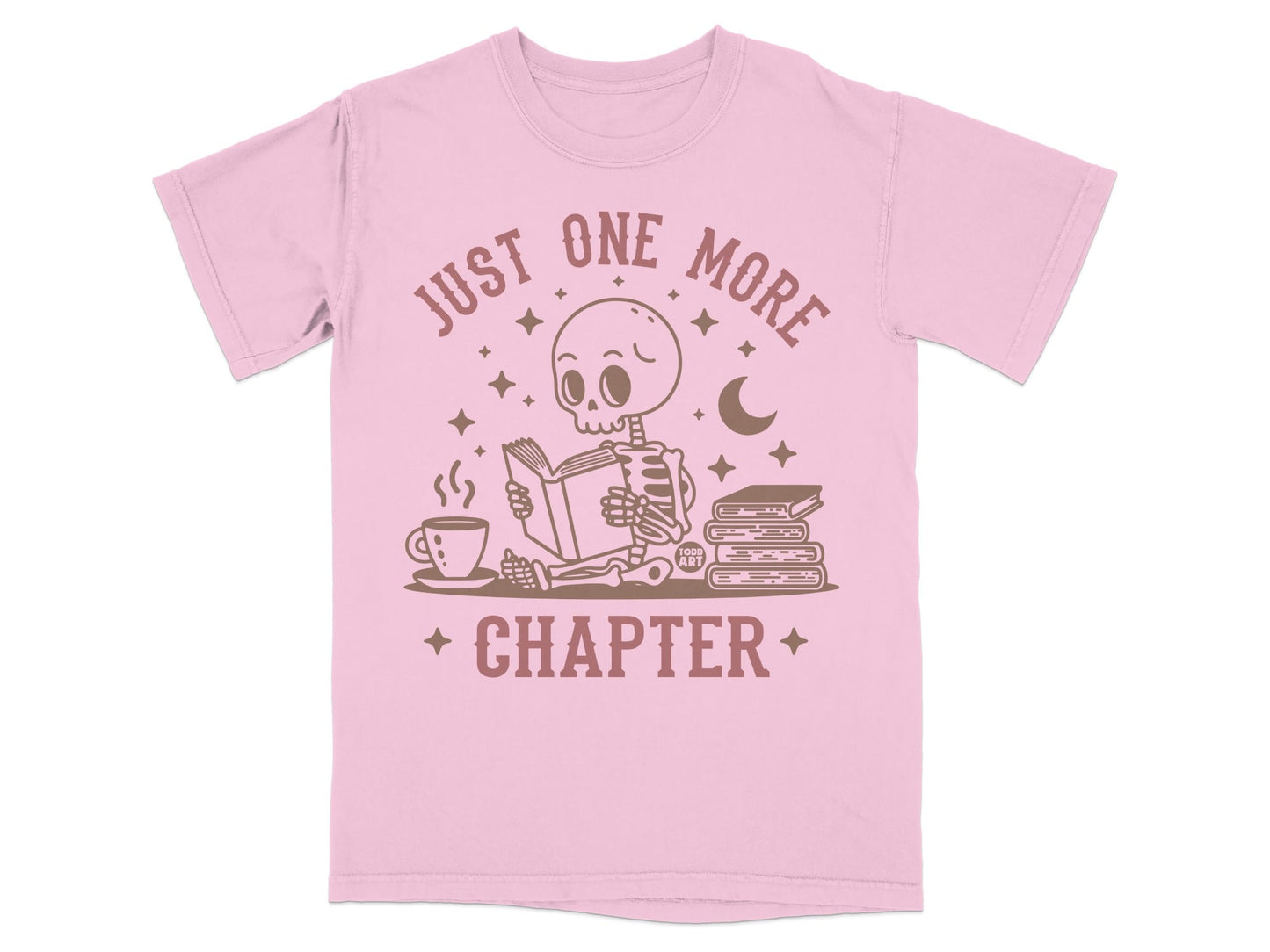 Just One More Chapter Skeleton Reading Graphic Tee