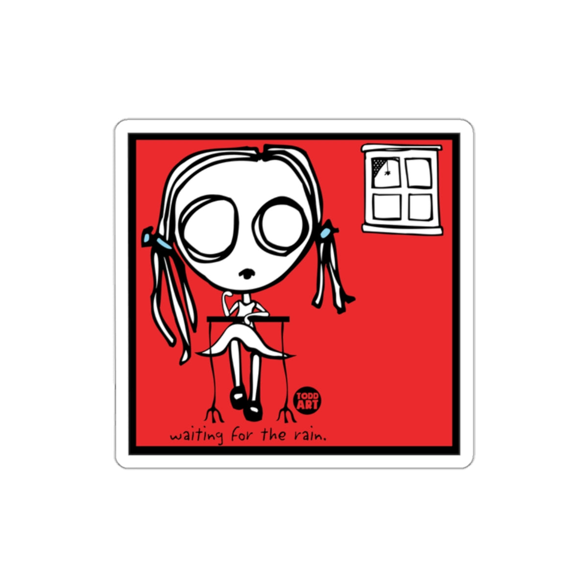 Waiting for the Rain Art Print Sticker
