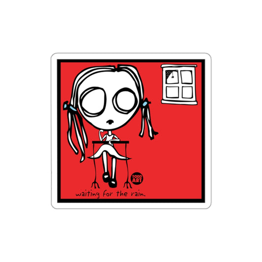 Waiting for the Rain Art Print Sticker