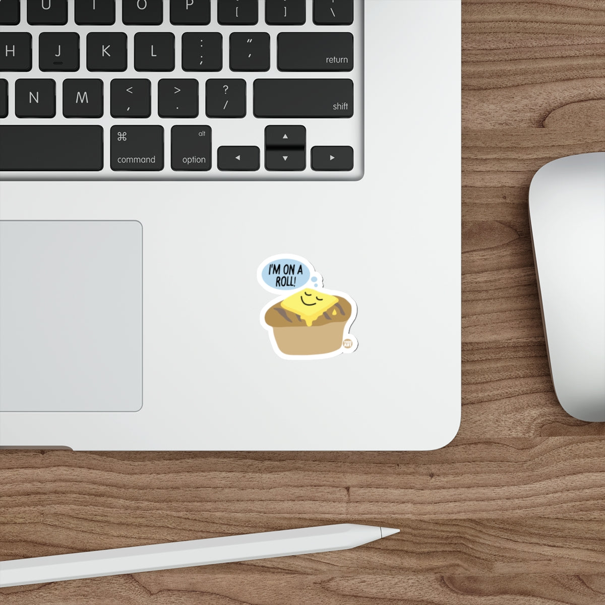 I'm On a Roll Cute Butter Roll Sticker for Laptops