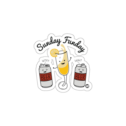 Charming and Funny Sunday Funday Sticker Design