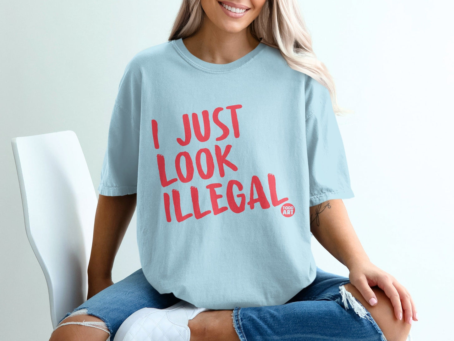 I Just Look Illegal Statement Graphic Tee
