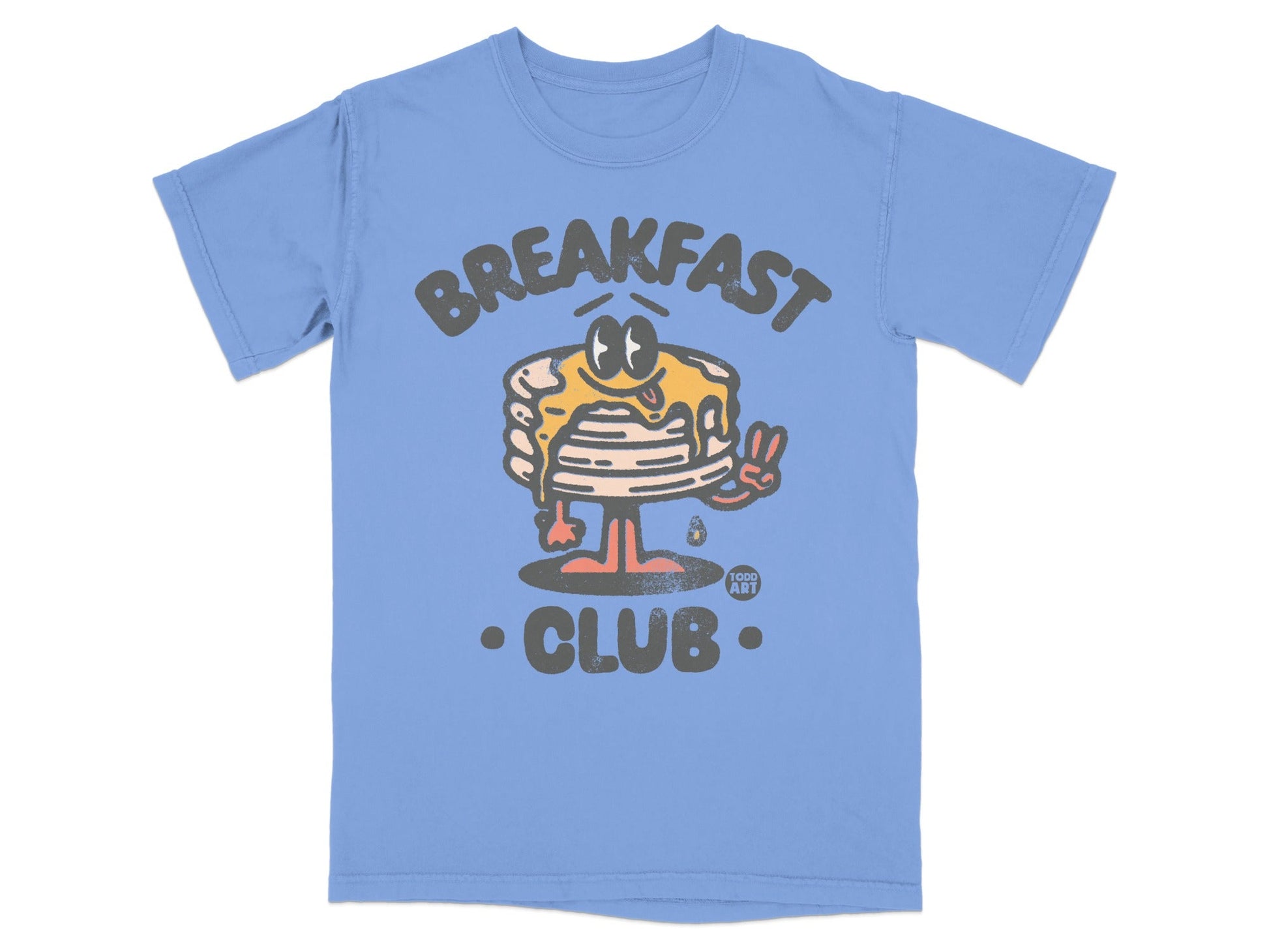 Breakfast Club Graphic Artwork on Blue T-Shirt Product