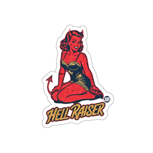 Hell Raiser Devil Pinup Girl Retro Art Sticker