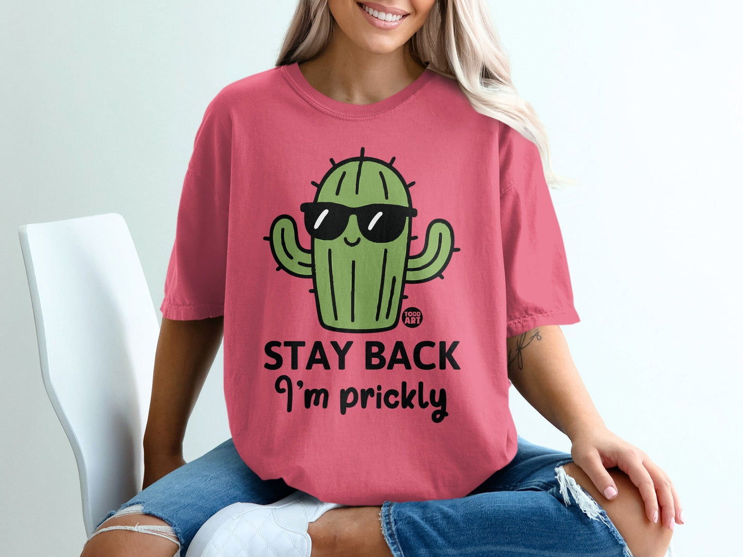 Stay Back I'm Prickly Cactus Graphic T-Shirt