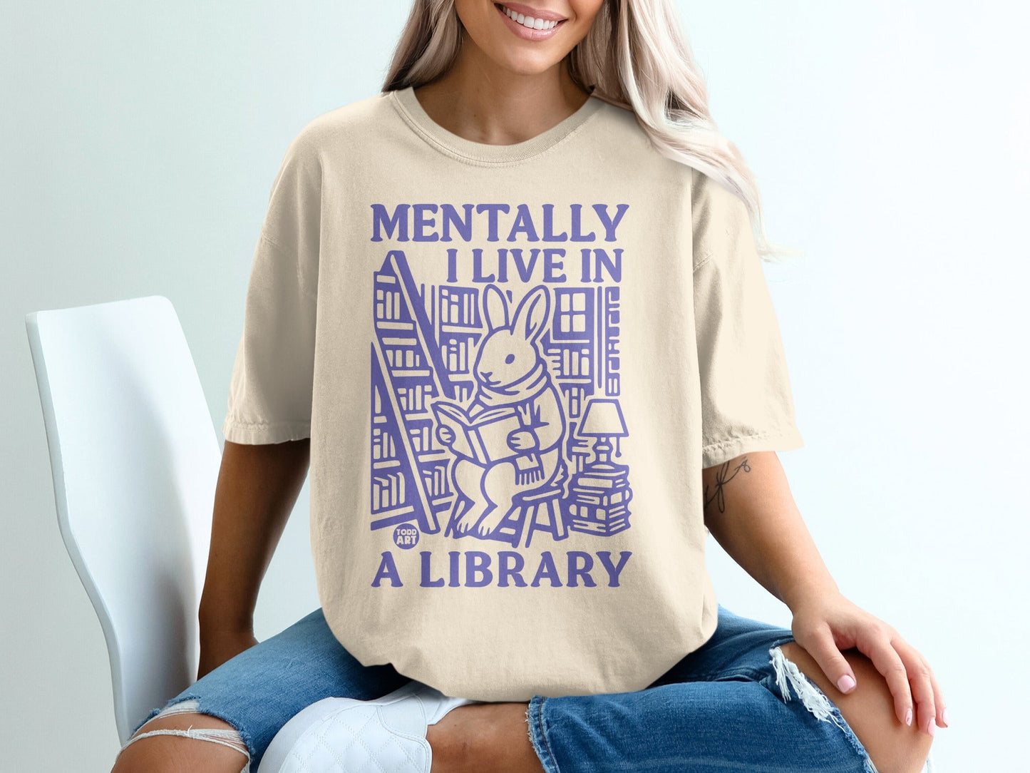 Mentally I Live In A Library Graphic Tee