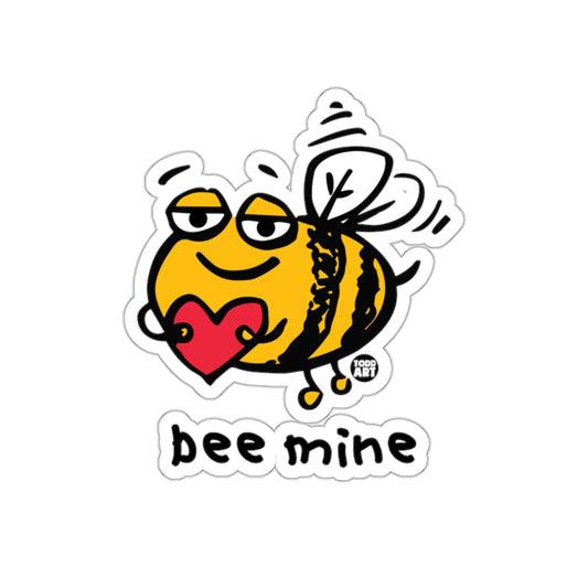 Cute Bee Holding Heart Bee Mine Sticker