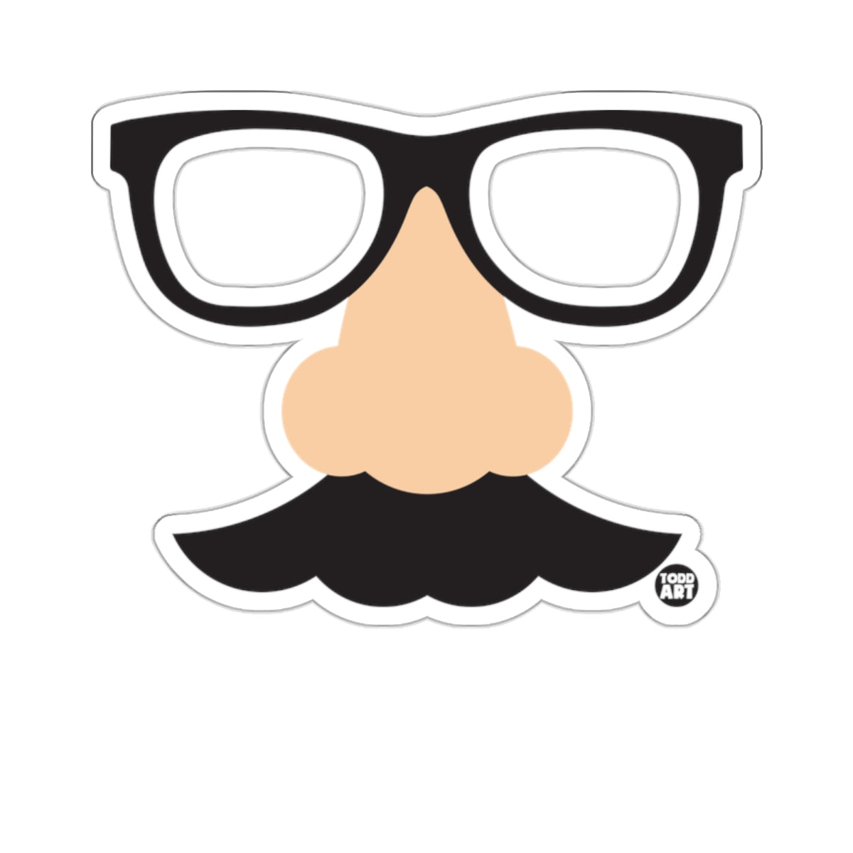 Novelty Glasses Nose Mustache Funny Disguise TODD ART 