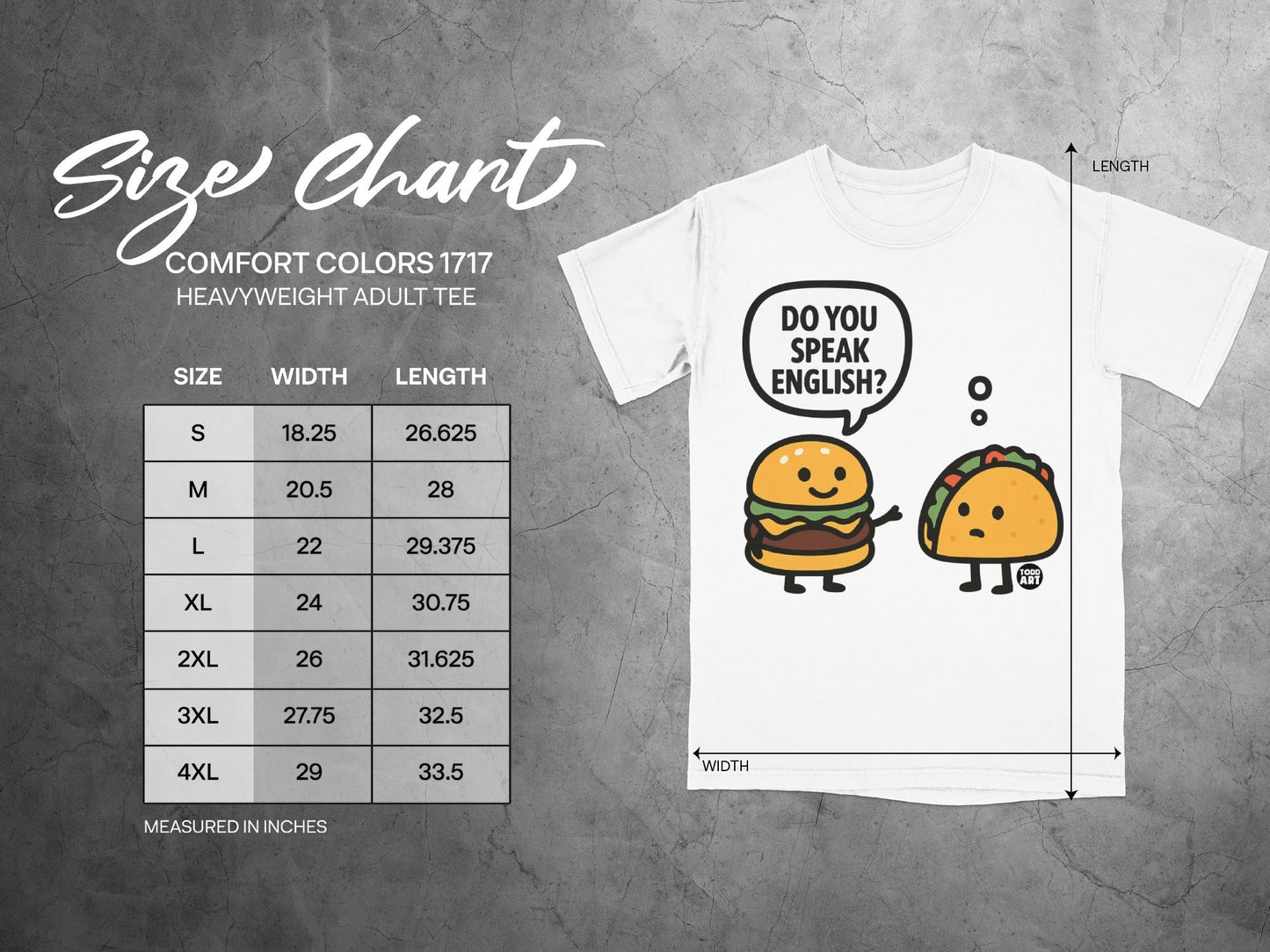 Do You Speak English Funny Hamburger Taco T-Shirt