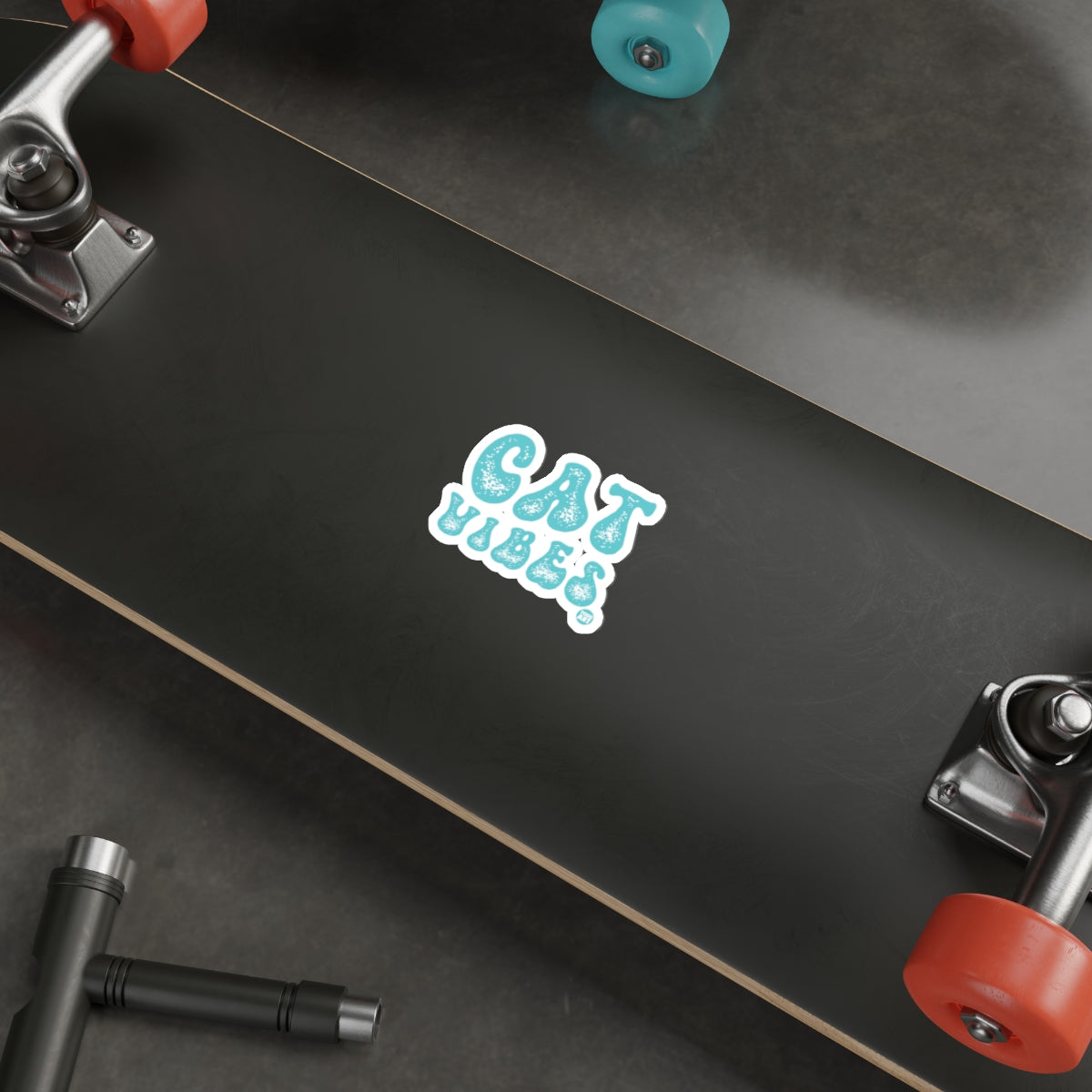 Cat Vibes Retro Todd Art Design Trendy Style Stickers