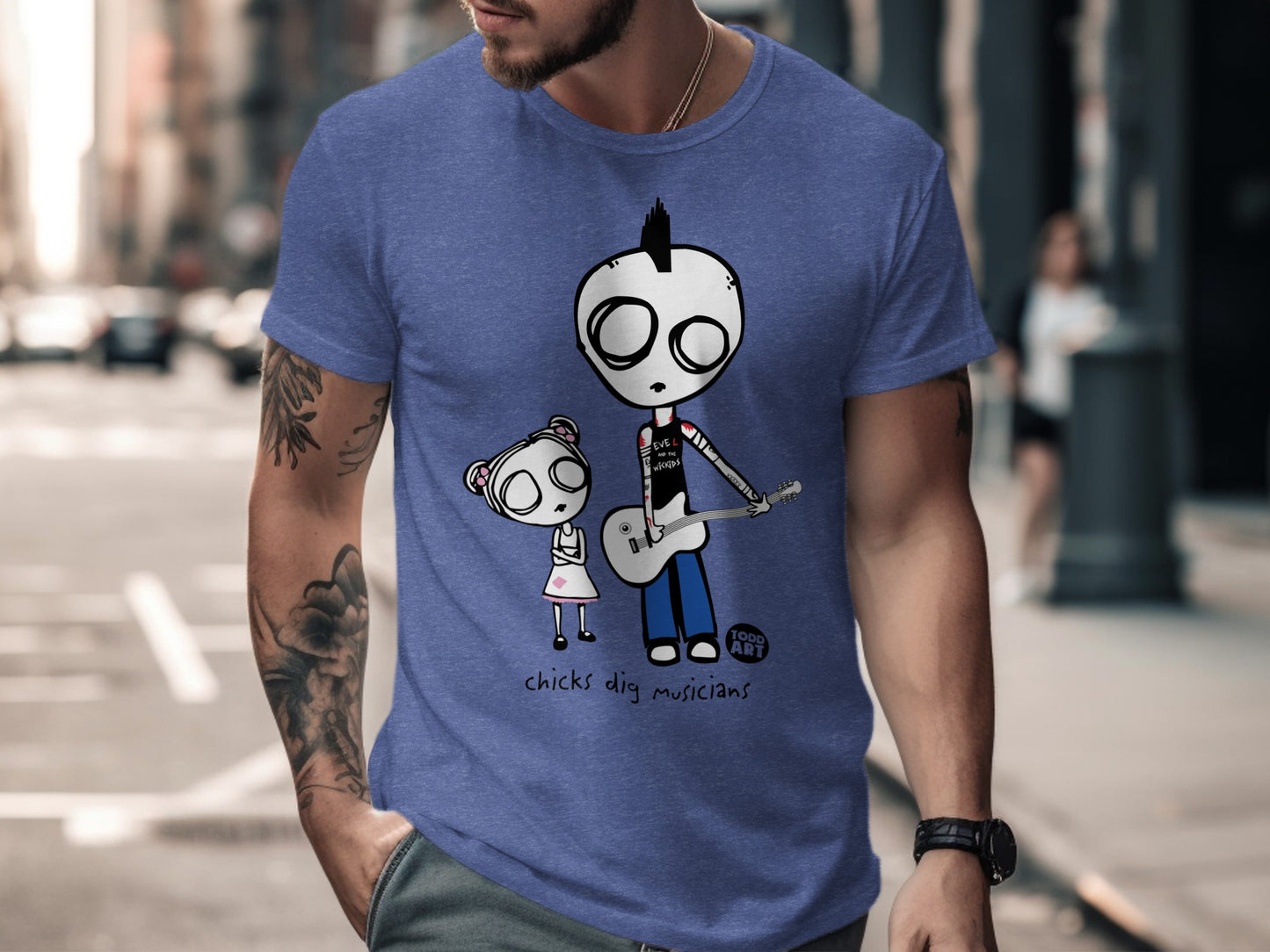 Chicks Dig Musicians Funny Graphic Tee Shirt Product
