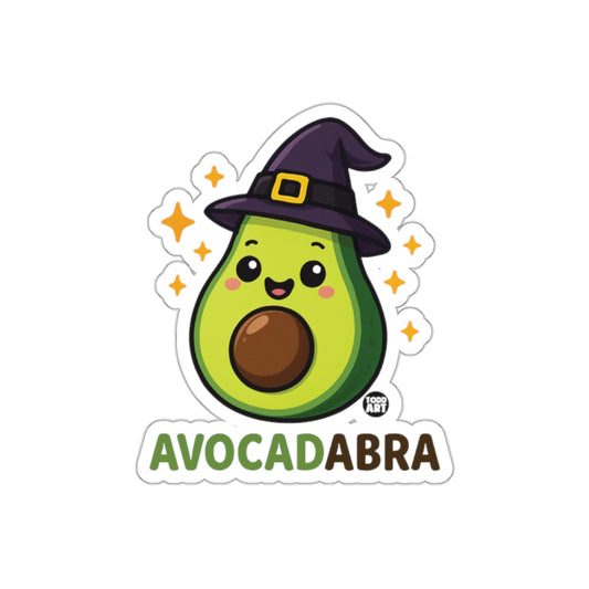 Cute Avocadabra Avocado with Witch Hat Sticker
