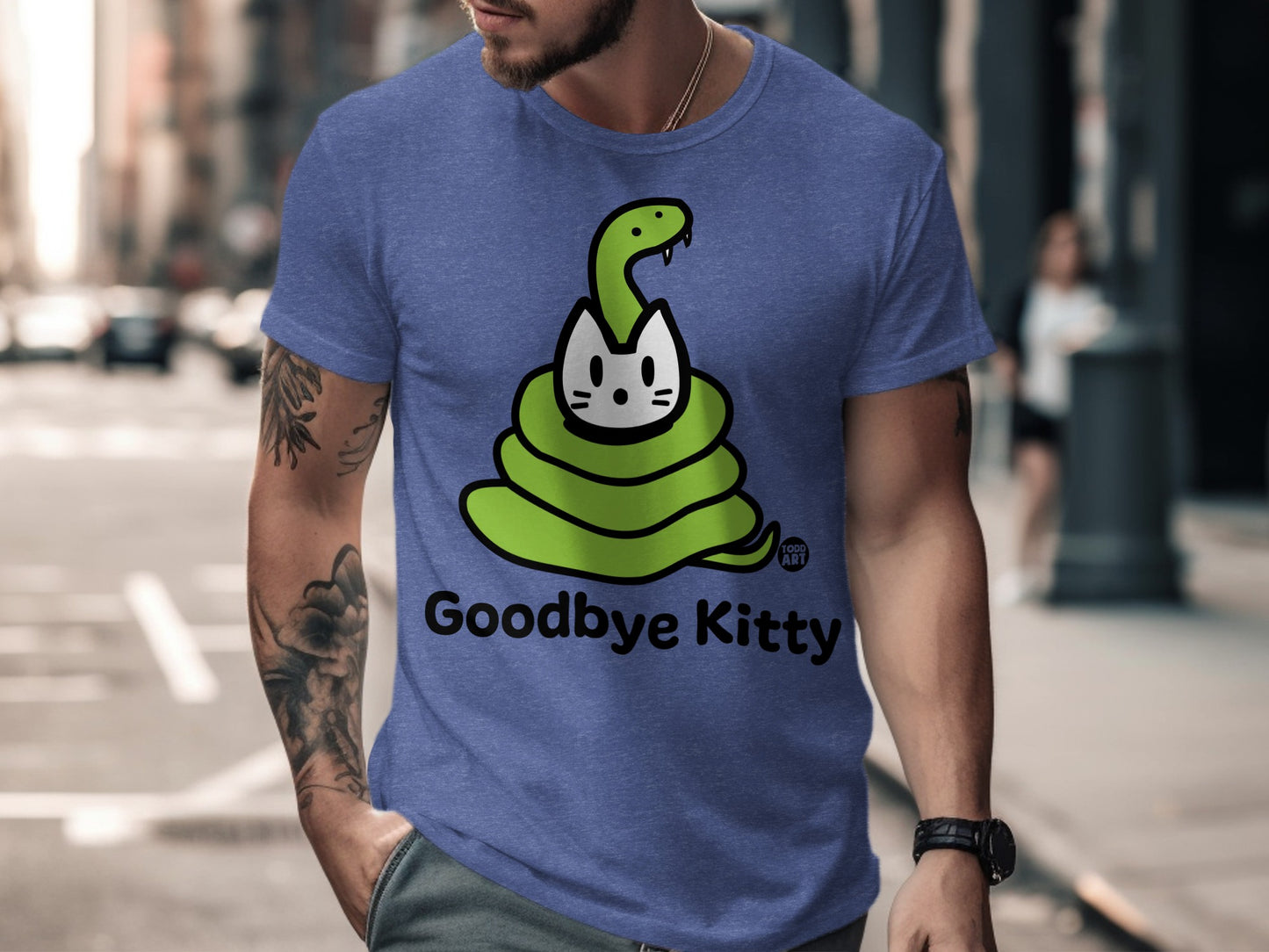 Goodbye Kitty Snake Graphic Tee Shirt Product