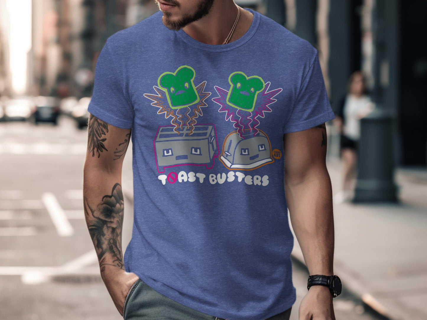 Funny Toast Busters Graphic Printed Tee Shirt product