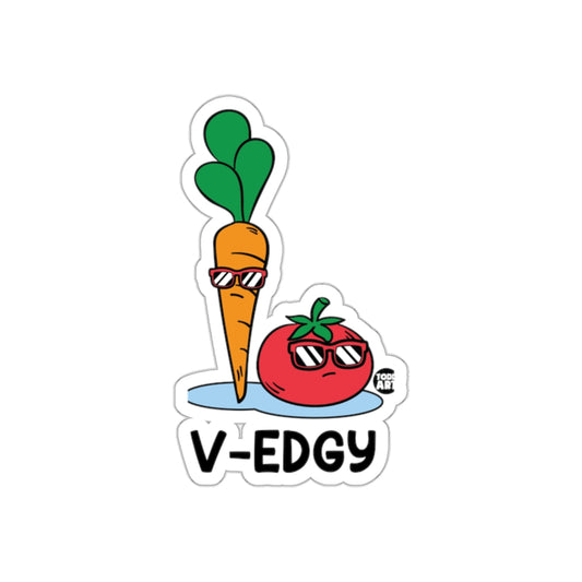 Cool Carrot and Tomato V-EDGY Sticker Fun Design