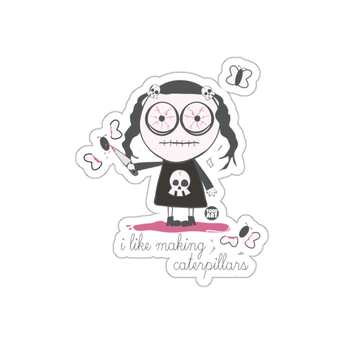 I Like Making Caterpillars Sticker Tattoo Character Art