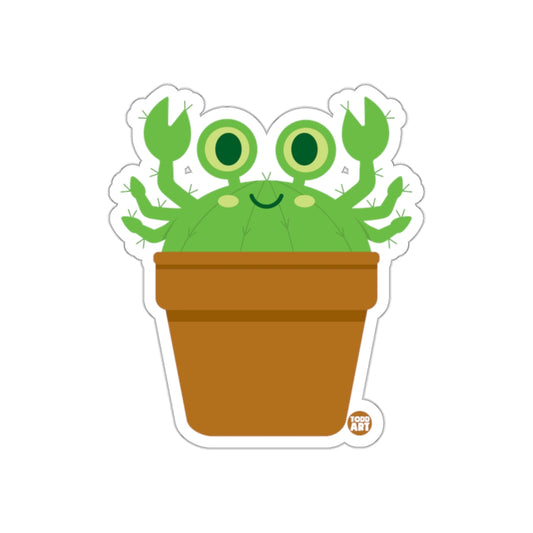 Smiling Monster Cactus in Brown Pot Sticker