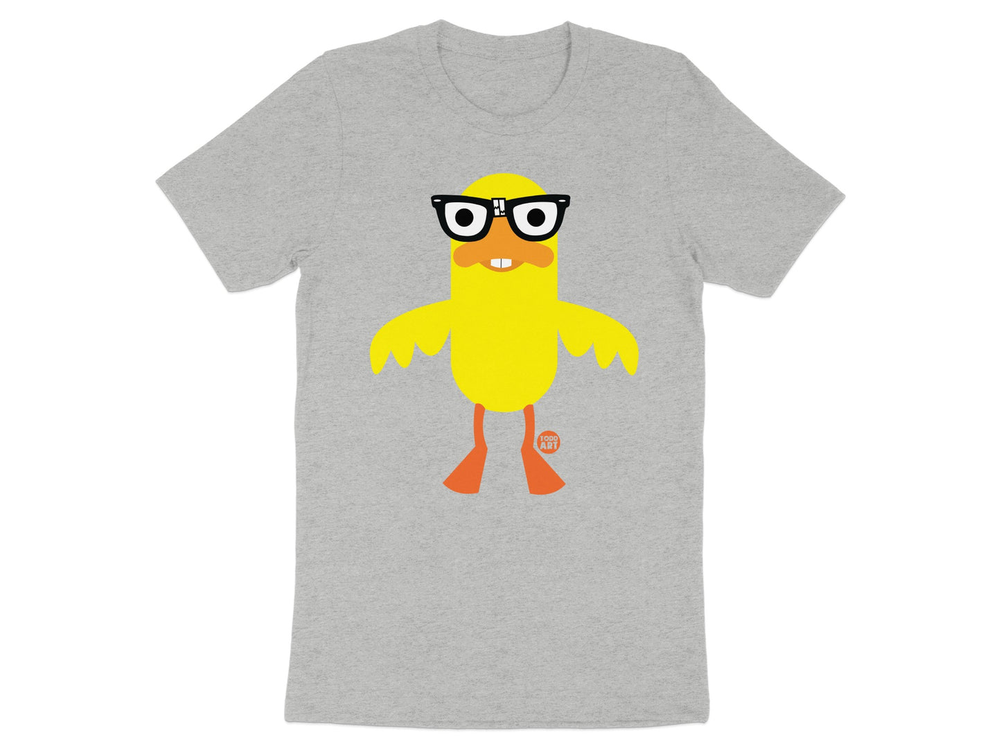 Cool Cartoon Duck Print on Grey T-Shirt product