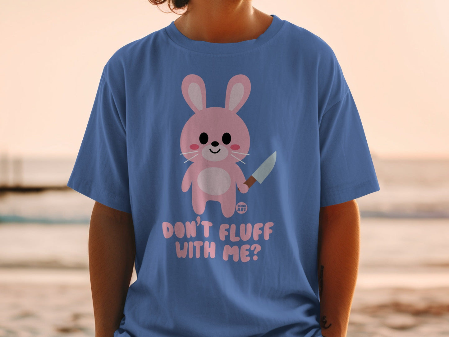 Don't Fluff With Me Bunny Graphic T-Shirt