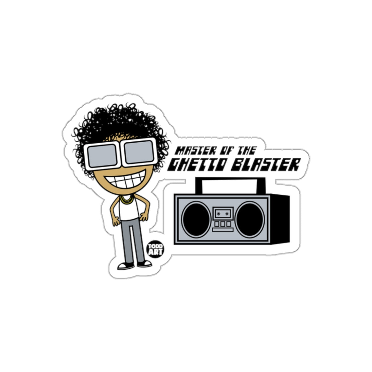 Master of the Ghetto Blaster Graphic Sticker