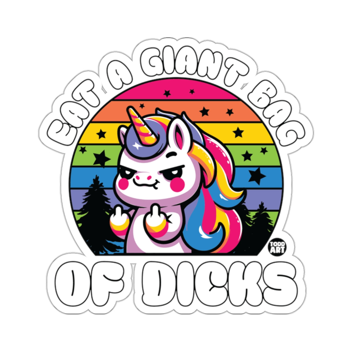 EAT A GIANT BAG OF DICKS Unicorn Rainbow 