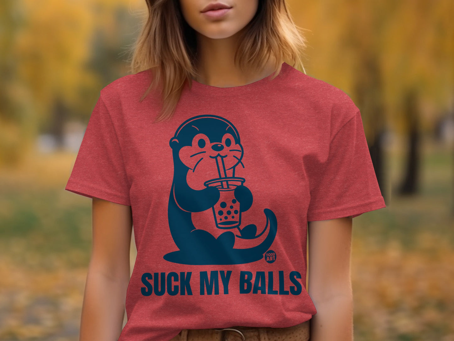 Suck My Balls Cute Otter Shirt Funny Graphic Tee