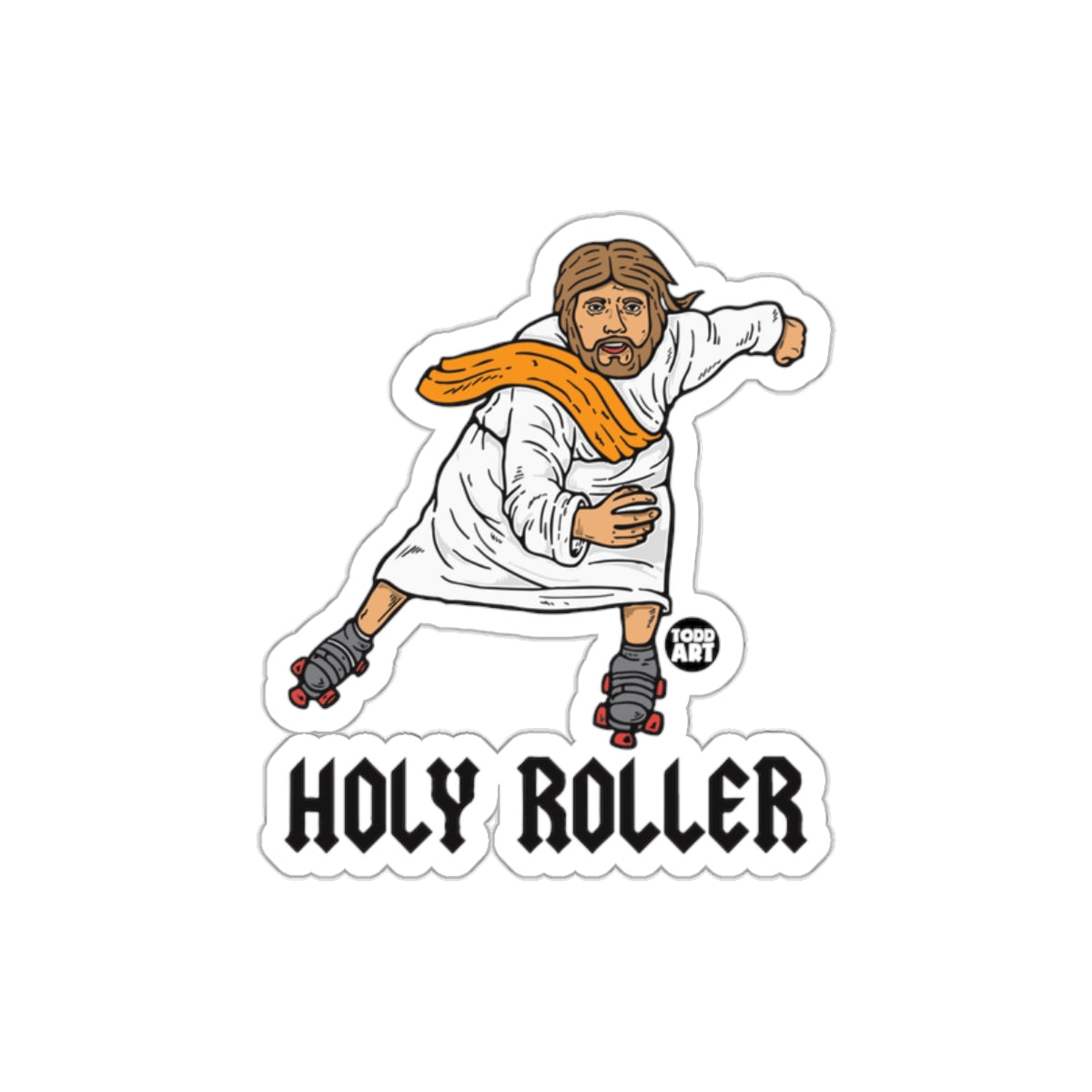 Holy Roller Skating Jesus Art Sticker Todd Product