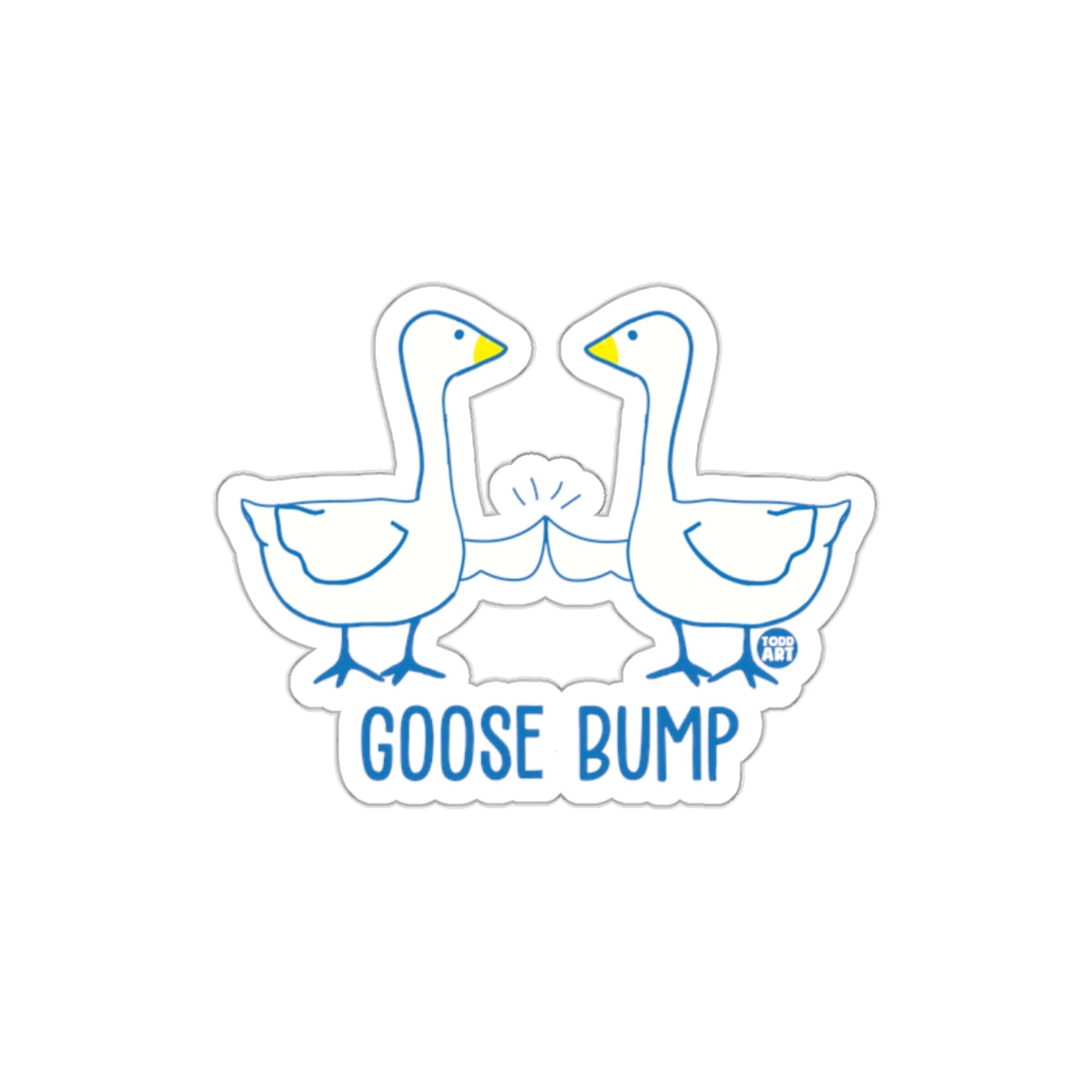 Goose Bump Sticker with Cute Geese Drawing Sticker