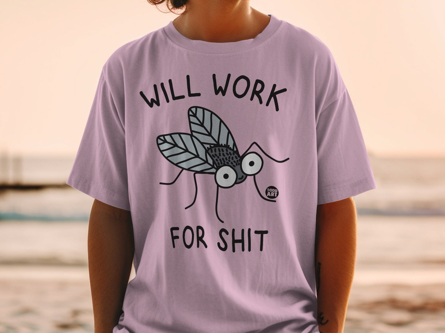 Will Work For Shit Funny Graphic T-Shirt
