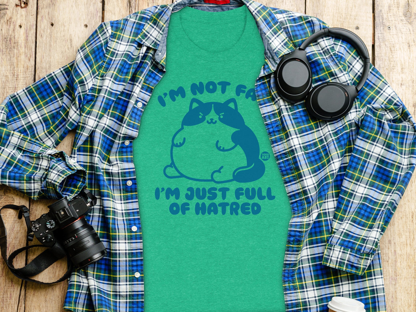 I'm Not Fat I'm Just Full of Hatred Cat Shirt product type