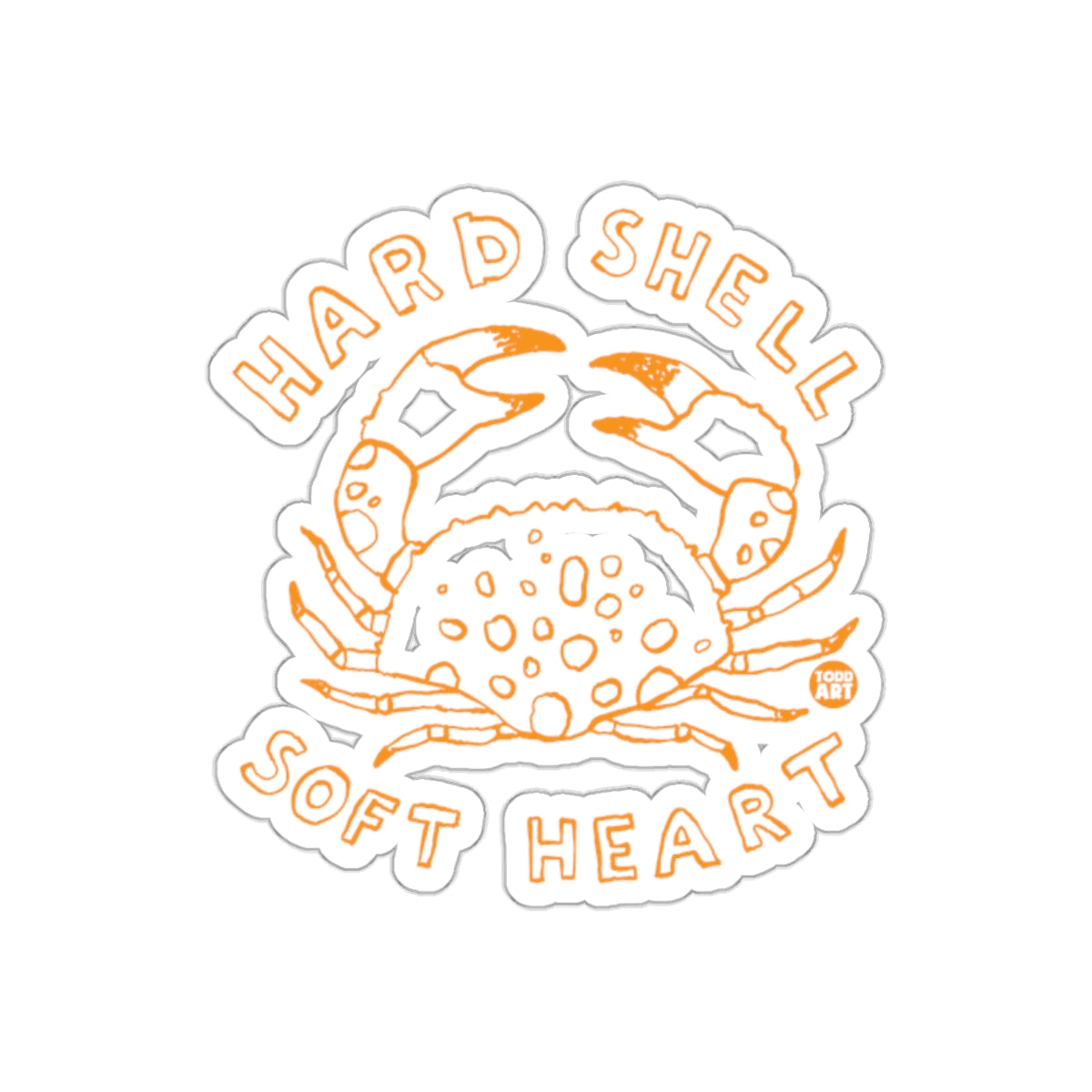 Hard Shell Soft Heart Crab Sticker Product