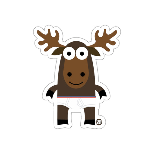Cute Cartoon Moose With Big Eyes Sticker