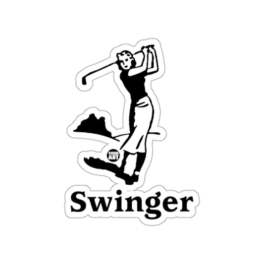 Todd Art Presents Swinger Golf Graphic Design Stickers