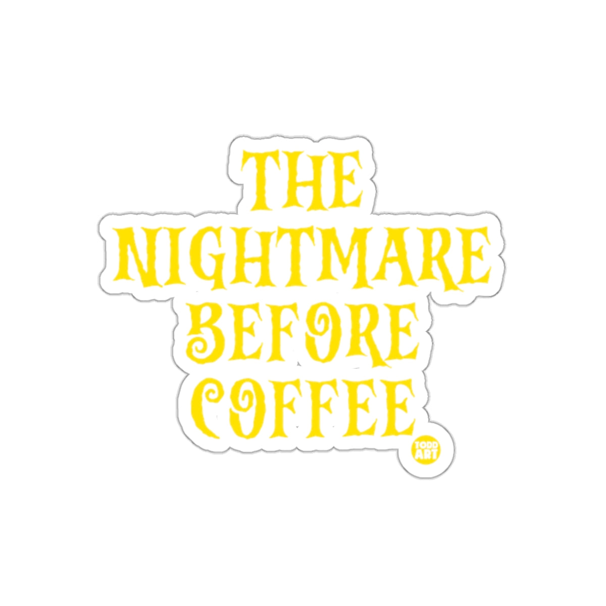 The Nightmare Before Coffee Graphic Sticker product