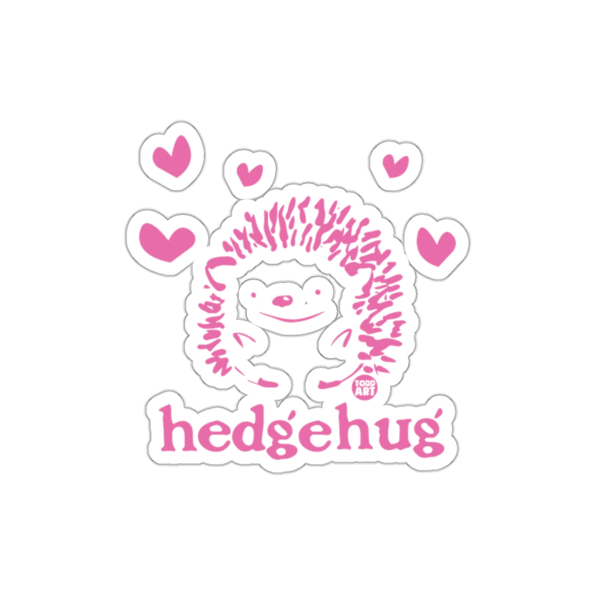 Cute Hedgehug Sticker with Adorable Hearts Design