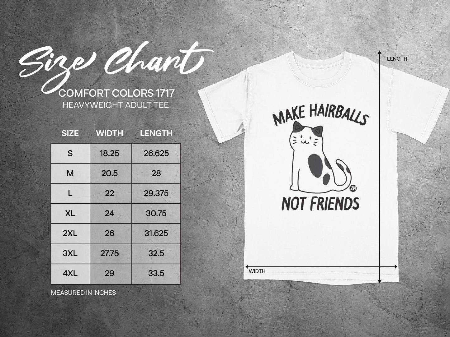 Make Hairballs Not Friends Adult Tee Shirt