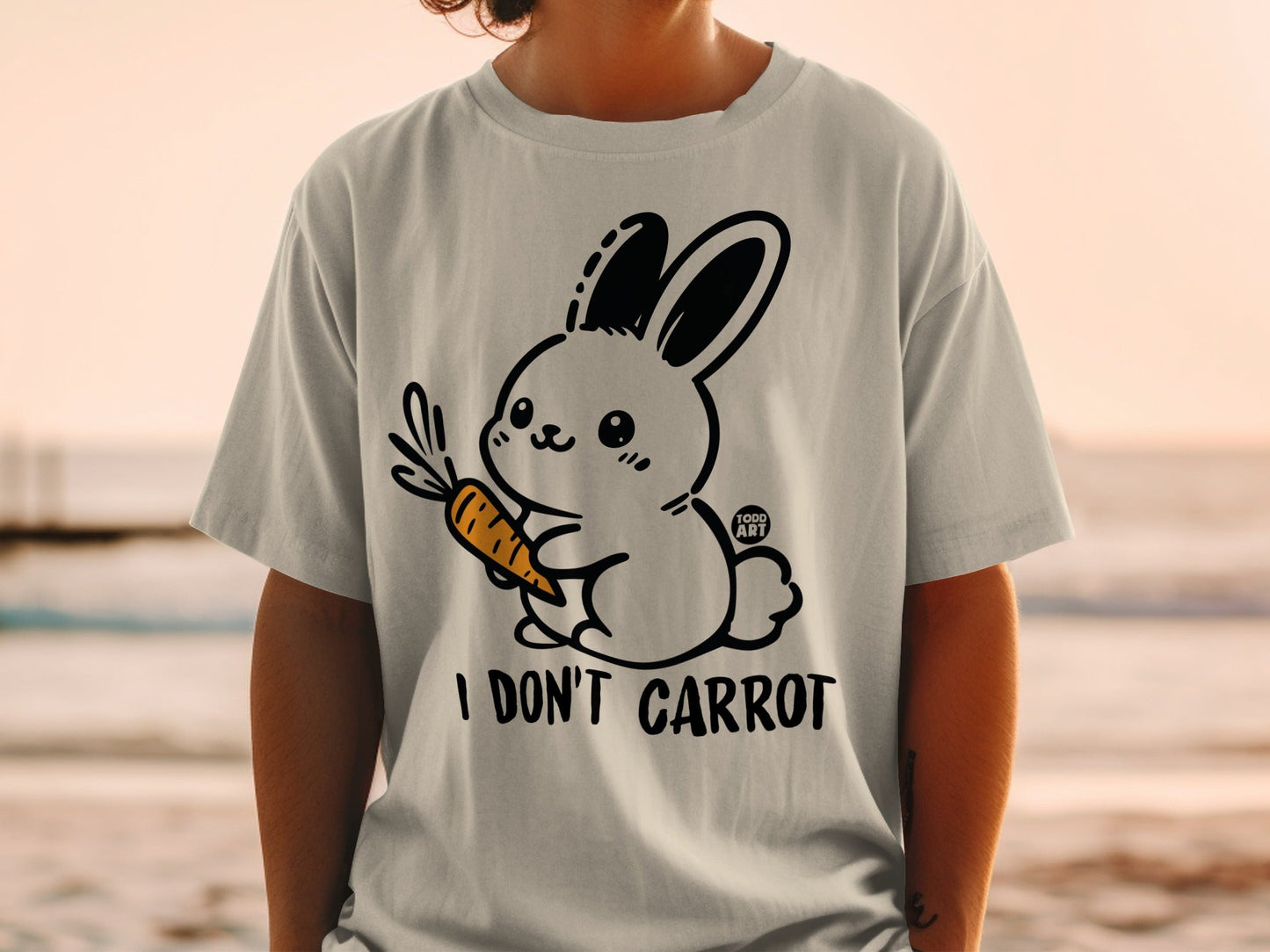 I Don't Carrot Bunny Graphic Tee Fun Casual Product