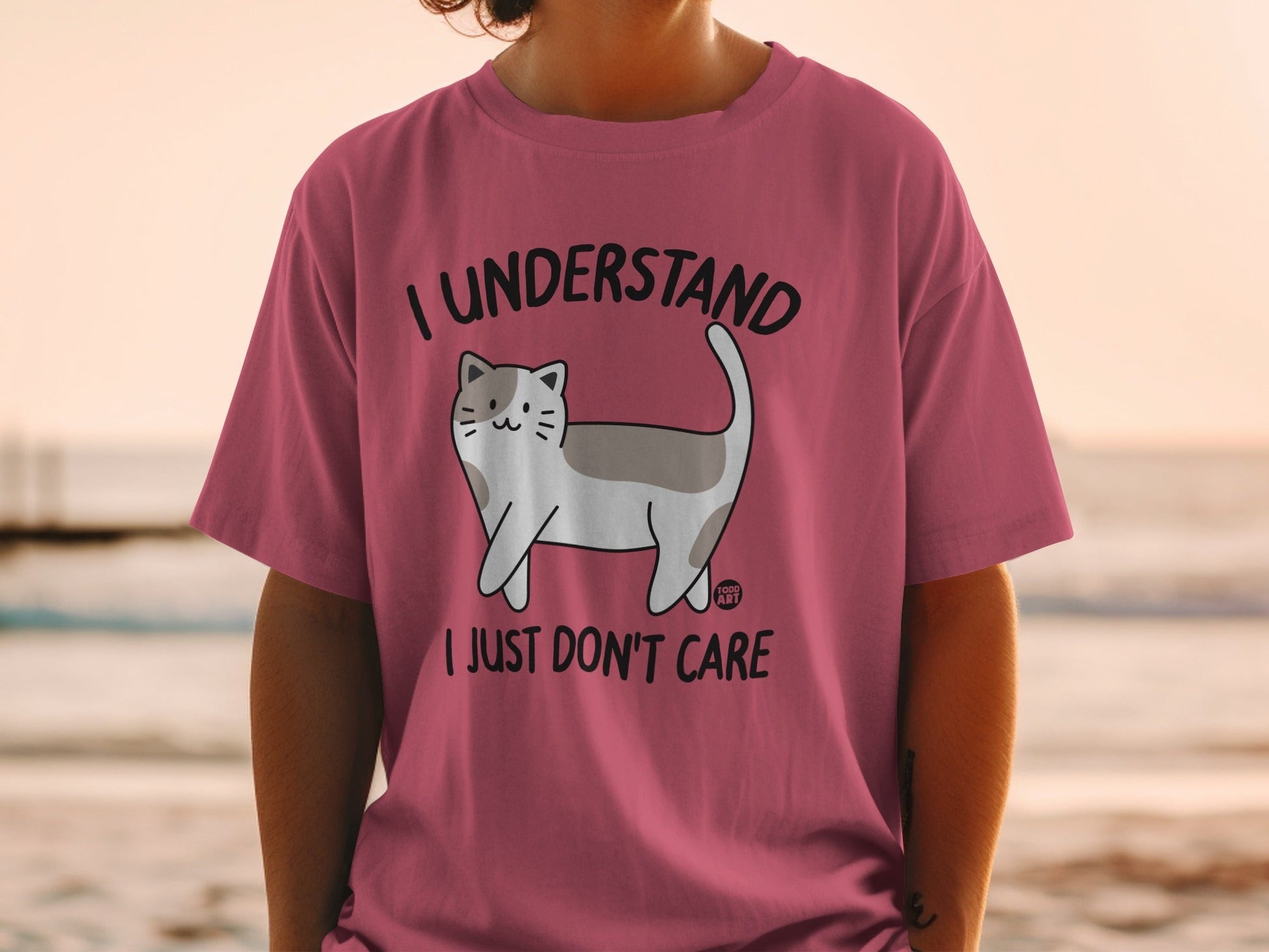 I Understand I Just Don't Care Funny Cat Shirt