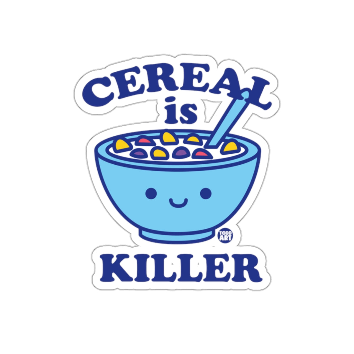 Cereal is Killer Fun and Whimsical Sticker Product
