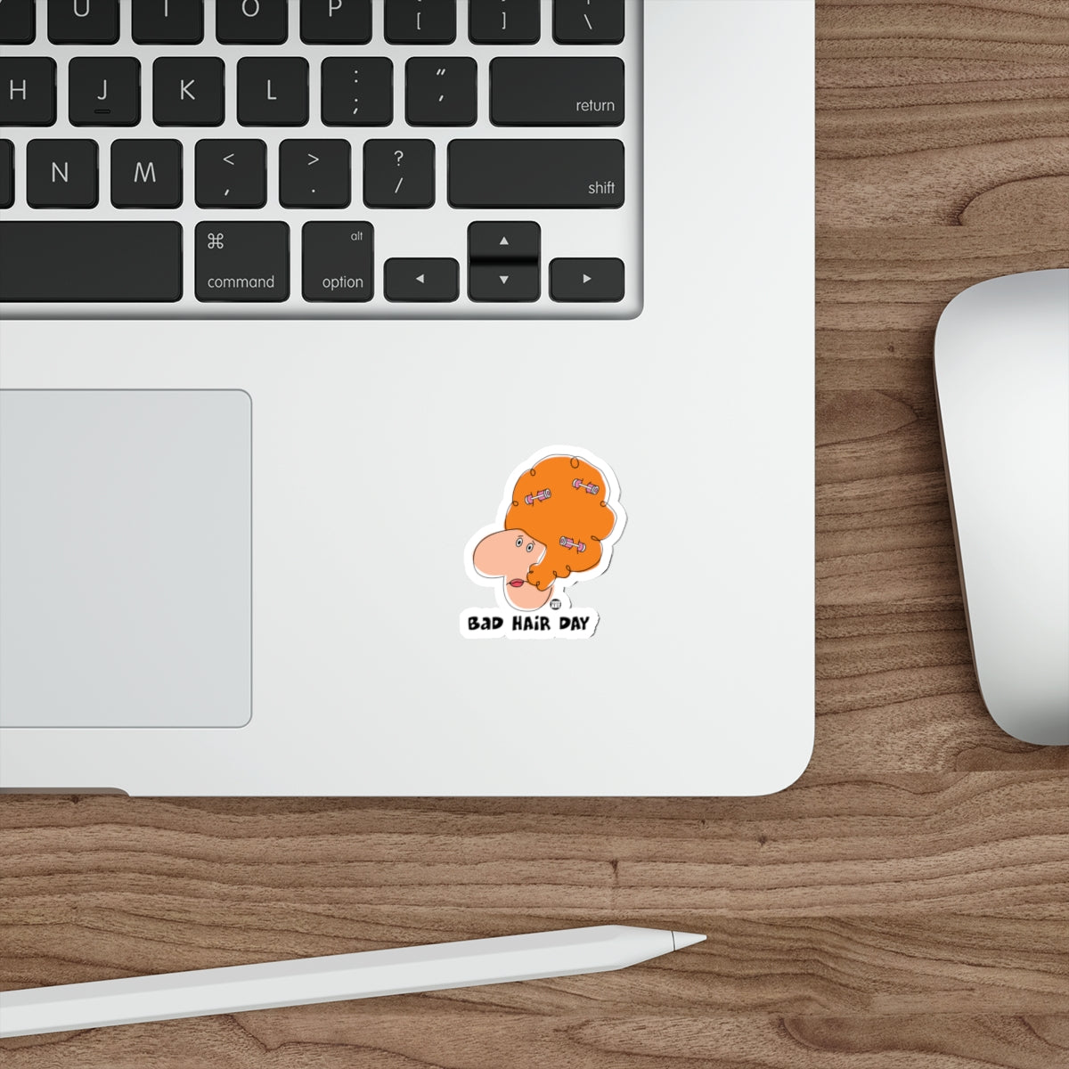 Cute Bad Hair Day Cartoon Character Sticker Decal