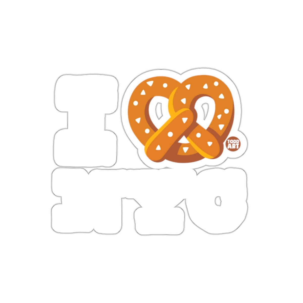 I Love NY Pretzel Sticker Fun Souvenir Item Decal